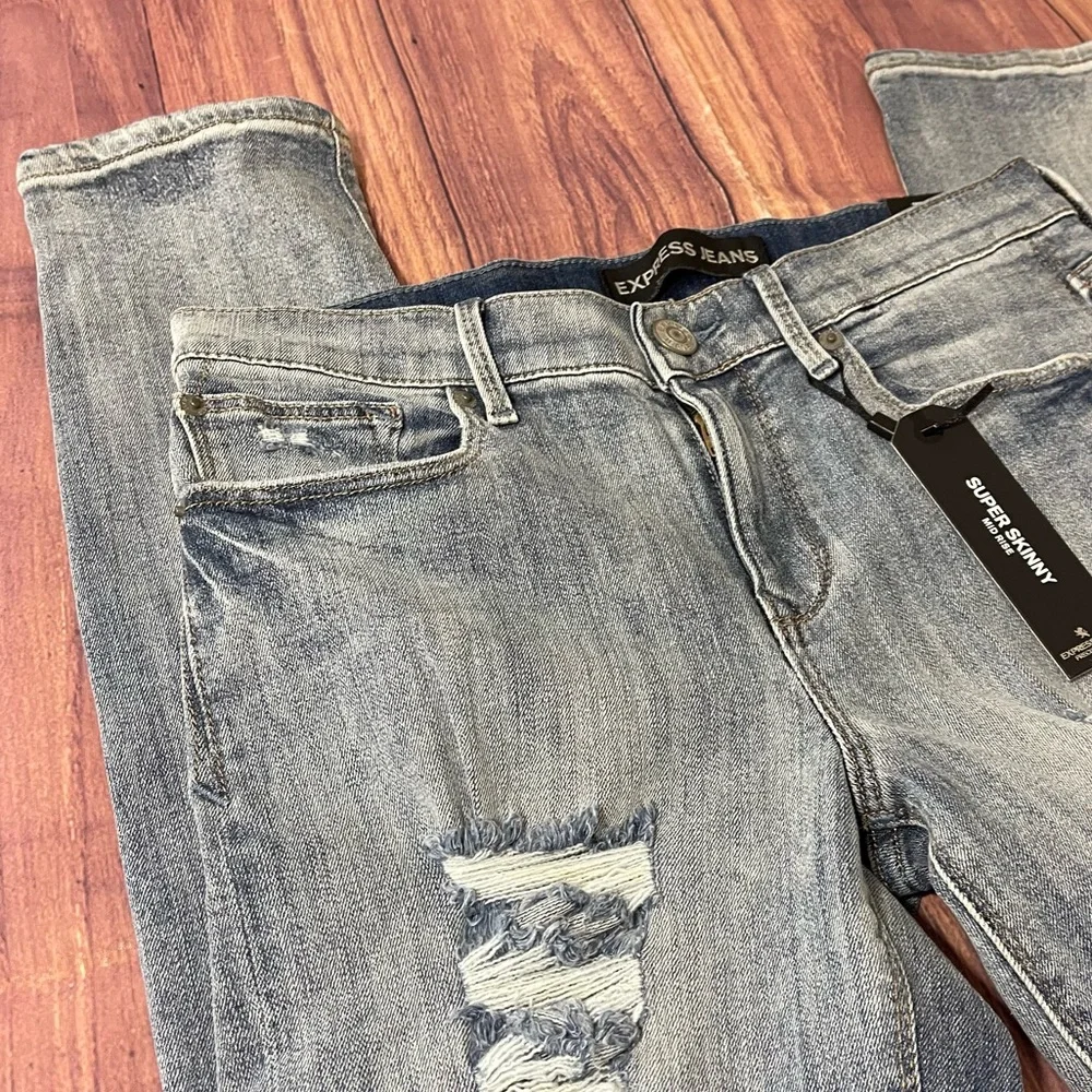 Express Super Skinny Mid-Rise Skinny Jeans